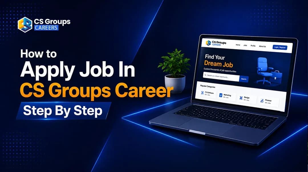 A candidate completing their CS Groups profile before applying
